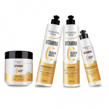 Kit Vitamina C e Colágeno (Shampoo 5031/Condicionador 5128/Máscara 5232/Finalizador 5344) Therapy | Cód. 6170