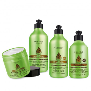 Kit Moringa Oil (Shampoo 5017/Condicionador 5117/Máscara 5220/Umidificador 5330) Profissional | Cód. 6708