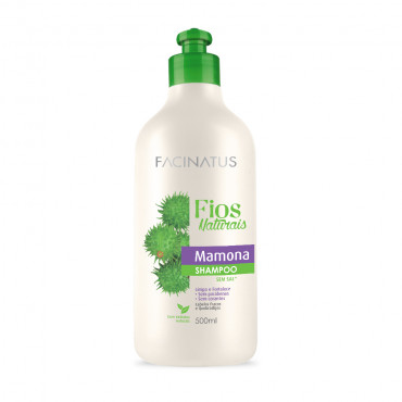 Shampoo Mamona Sem Sal Fios Naturais 500ml | Cód. 5004