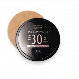 PÓ COMPACTO FACIAL FM 03 FPS 30 PROFISSIONAL MAKE-UP 10G OBS: (MÉDIA ESCURA)