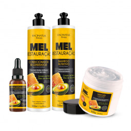 Kit Mel Restauração (Shampoo 5001/Condicionador 5100/Máscara 5209/Sérum 5301) Therapy | Cód. 6160