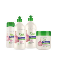 Kit Alho Desodorizado (Shampoo 5008/Condicionador 5108/Máscara 5212/Finalizador 5308) Fios Naturais | Cód. 6209